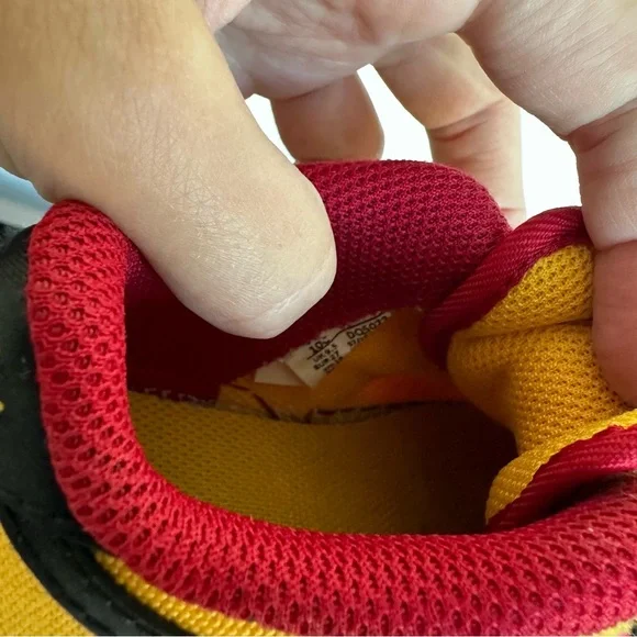 Nike Kids Yellow and Red Sneakers - Picture 4 of 5